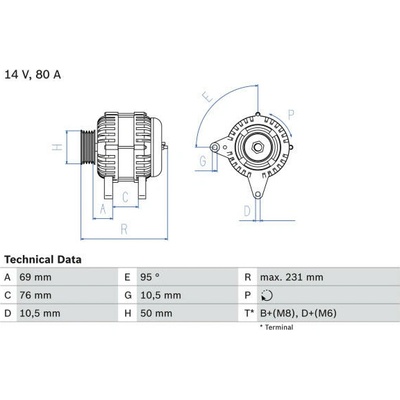 generátor BOSCH 0 986 039 100