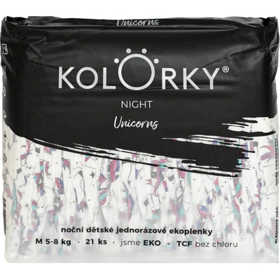Kolorky NIGHT Unicorns M 5-8 kg 21 ks