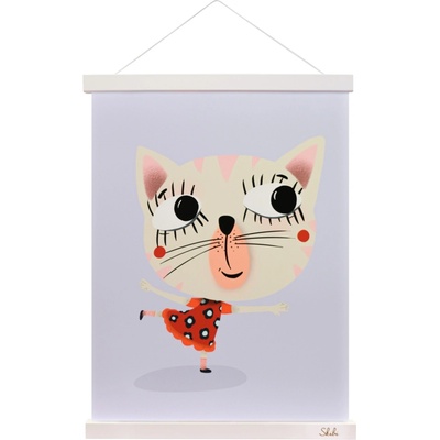 Art print plagát Skibi A3 - Amelína tancuje - biela lišta uni