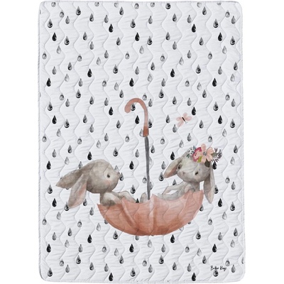 Butter Kings Bunnies In The Rain deka barevná/bílá 140x200