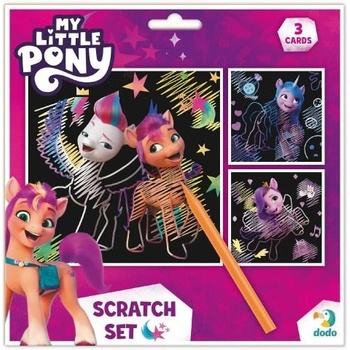 Teddies Скраб картина 3бр цветна My little Pony 20x20см