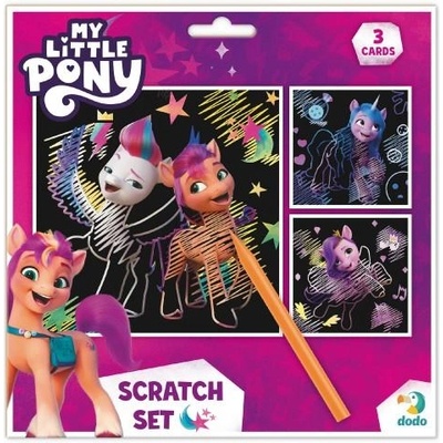 Teddies Скраб картина 3бр цветна My little Pony 20x20см