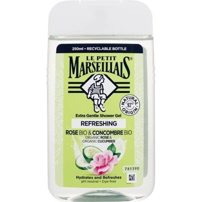 Le Petit Marseillais Extra Gentle Shower Gel Bio Rose & Bio Cucumber освежаващ душ гел 250 ml унисекс