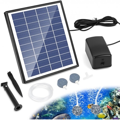 Fapiere Solární provzdušňovač jezírka – 6 W, až 1,2 l/min výkon, bezdrátový provoz – Hledejceny.cz