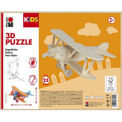 Marabu 3D Puzzle Dvojplošník 25 ks