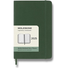 Moleskine A6 týdenní 2025 zelený