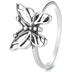 Silenti Jewelry Сребърен пръстен "Пеперудени Криле" - 7 - 54.5мм (17.2мм диам. )