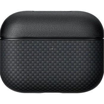 PITAKA Magsafe Калъф за Apple AirPods Pro 3, Pitaka Aramid Fiber Magnetic Black/Gray Case, Черен (APM2501)