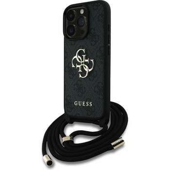 GUESS PU 4G Metal Logo Crossbody Strap Back Cover за iPhone 15 Pro Max Black Guess | Lilav | ЖЕНИ | UNI