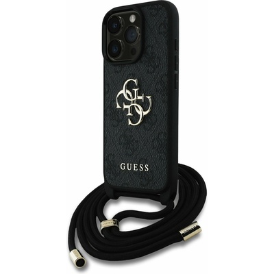 GUESS PU 4G Metal Logo Crossbody Strap Back Cover за iPhone 15 Pro Max Black Guess | Lilav | ЖЕНИ | UNI