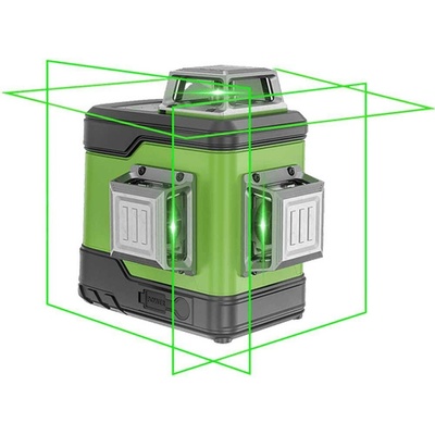Huepar Нивелир лазерен линеен, Huepar 503CG, 3D, 20/60 м, зелен лъч, 12 линии (RV11422)