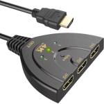 Detech Суич DeTech, HDMI - 3xHDMI (F), 4K, Черен - 17862