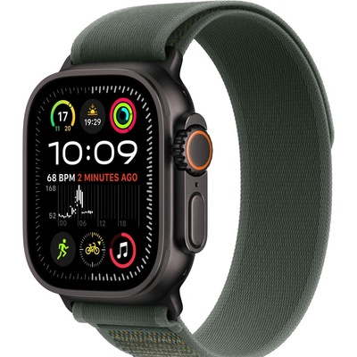 Apple Каишка Apple - Trail Loop Black Titanium S/M, Apple Watch, 49 mm, Green (myq33zm/a)