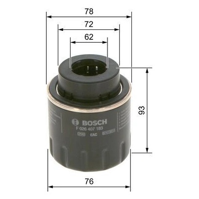 BOSCH Olejový filter F 026 407 183