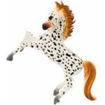 LEAN Toys Horse Figurine White Horse with Polka Dots Standing Stable Farm Cute Horse