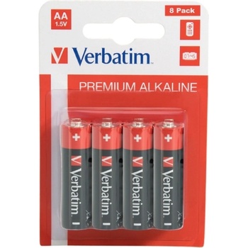 Verbatim ALKALINE BATTERY AA 8 PACK (HANGCARD) (49503)