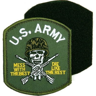 Nášivka textilná Fostex US Army Skull s protikusom - farebná