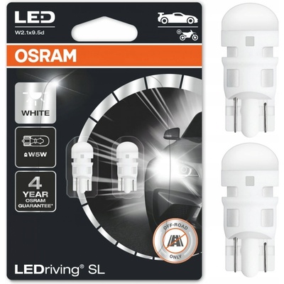 Osram LEDriving SL W5W 12V 1W W2,1x9,5d 6000K 2 ks 2825DWP-02B | Zboží Auto