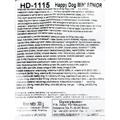 Happy Dog Supreme Fit & Well Mini Senior 0,3 kg