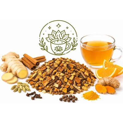 QuickTea Ajurvédský čaj Kurkumová harmonie bylinná směs 30 g