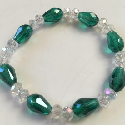 Fashion Jewelry barevné sklo-zelené 2-a147