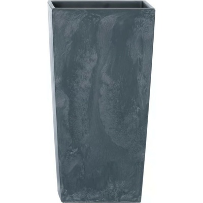 Prosperplast Kvetináč s vložkou 40x40x75 cm Urbi Square Beton Effect, antracit