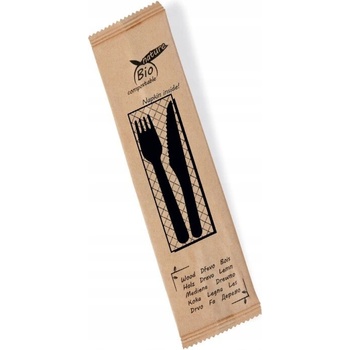 Sada jednorazových príborov Wimex, drevené, 3 prvky