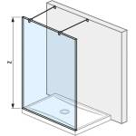 Jika Pure - Фиксирана стъклена стена, включваща две подпори, 130x200 см, с Jika Perla Glass обработка H2674210026681 (H2674210026681)