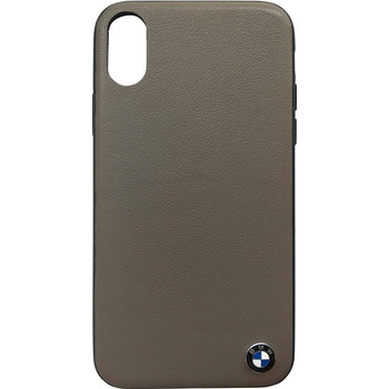 BMW Signature Genuine Leather Soft Case - кожен кейс (естествена кожа) за iPhone XS, iPhone X (кафяв)
