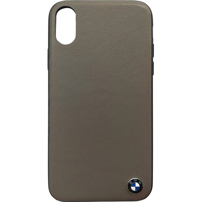 BMW Signature Genuine Leather Soft Case - кожен кейс (естествена кожа) за iPhone XS, iPhone X (кафяв)