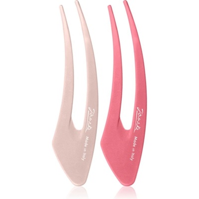 Janeke Hair Clip sponky do vlasov Pink 2x12.5 cm
