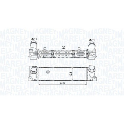 CHLADIČ TURBA, INTERCOOLER MAGNETI MARELLI 351319204900