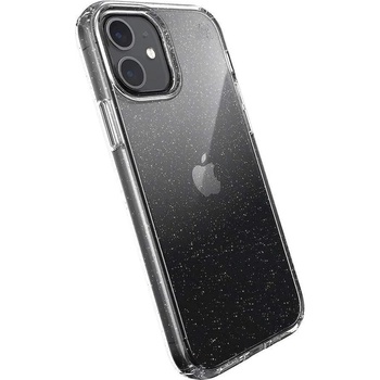 Speck Presidio Glitter Perfect Clear - удароустойчив хибриден кейс за iPhone 12, iPhone 12 Pro (прозрачен)