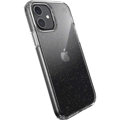 Speck Presidio Glitter Perfect Clear - удароустойчив хибриден кейс за iPhone 12, iPhone 12 Pro (прозрачен)