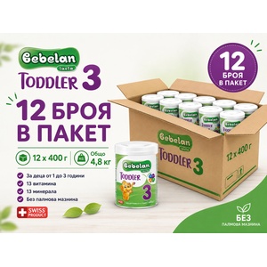  Bebelan Lacta Toddler 3 400 г - пакет 12 броя
