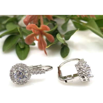 Jan Kos jewellery zlaté náušnice s bílým kamenem 59631248