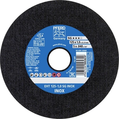 PFERD TOOLS EHT 125-1,0 SG INOX 61341116 řezný kotouč rovný 125 mm 25 ks nerezová ocel