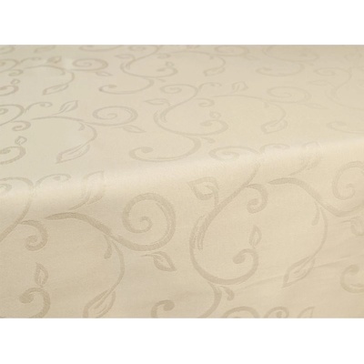 SCANquilt ubrus Kana krémová lístečky 150x180 cm