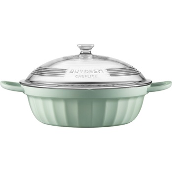 Buydeem Cast Aluminum Nonstick Multi function pot SP181, Cozy Greenish (CP181-CG)