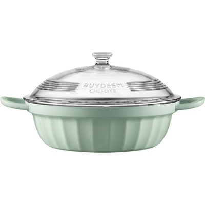 Buydeem Cast Aluminum Nonstick Multi function pot SP181, Cozy Greenish (CP181-CG)