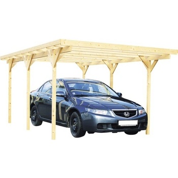 Přístřešek na auto BPP Carport Econo dřevěný přírodní 303 x 500 cm