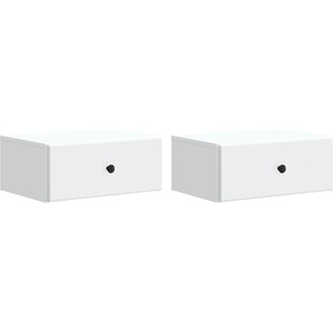 vidaXL Спален шкаф с монтаж на стена 2 бр. Бяло 49 x 34, 5 x 20 см (899126)