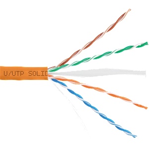 NIKOMAX Стенен кабел U/UTP CAT6, 23AWG, вътрешен, 305m, оранжев (NMC 4140C-OR)
