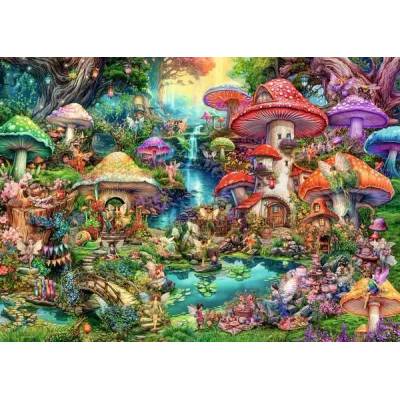 Ravensburger - Puzzle Merry Mushroom Village - 1 000 piese