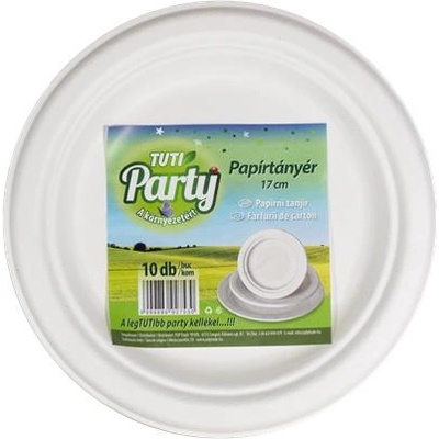 TUTI Хартиена чиния, кръгла, десертна, 17 см, 10 бр, TUTI "Party" PDP_967 (PDP_967)