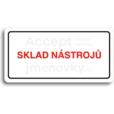 ACCEPT Piktogram SKLAD NÁSTROJŮ - bílá tabulka - barevný tisk