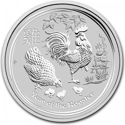 Perth Mint Strieborná minca Rok kohúta / Year of the Rooster 2017 Lunárna séria II 1 oz
