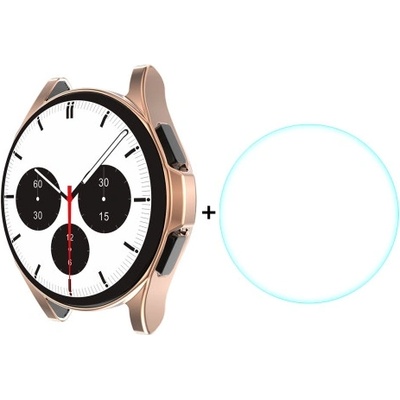 ENKAY Obal s tvrdeným sklom pre Samsung Galaxy Watch 4 Classic 46mm zlatý 34011