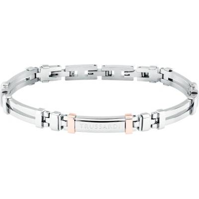 Trussardi Ocelový bicolor náramek pro muže T-Steel TJAXV26