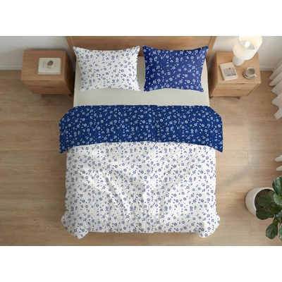 Áčko Krepové návliečky CLARA Navy 70x90 140x200